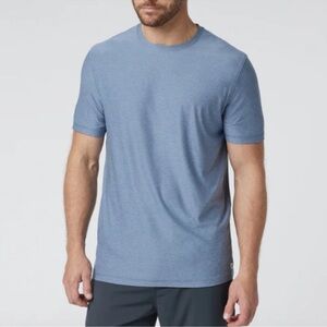 Vuori Men's Strato Tech Tee in Heather Chambray